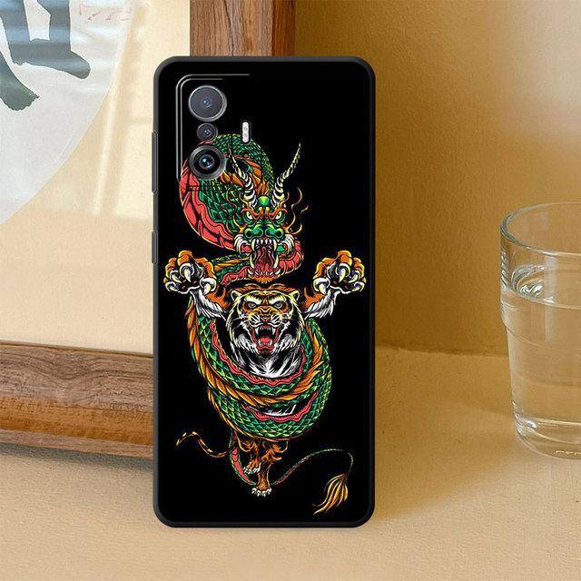Fashion Chinese Tiger Dragon Phone Case For Samsung Galaxy Note 20 Ultra 10 Plus 8 9 S22 S21 S23 5g S20 Silicone Cover Funda