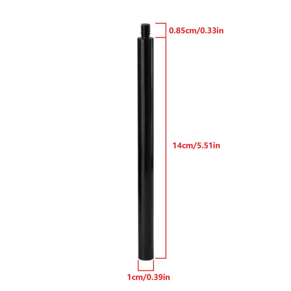 Durability Camera Extension Tube Lightweight Metal Rod with 1/4inch Male To Female Thread for Photography Stabilizers