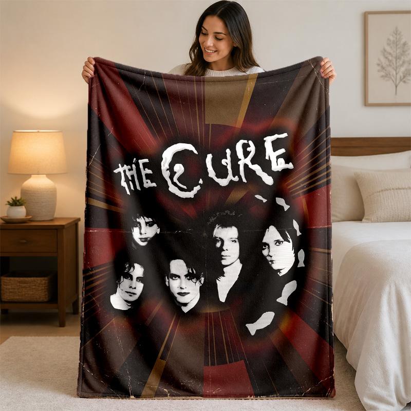 Coperta in Flanella con Stampa The Cure Morbida e Leggera Coperta Plaid in Peluche per Letto Divano Uso Domestico