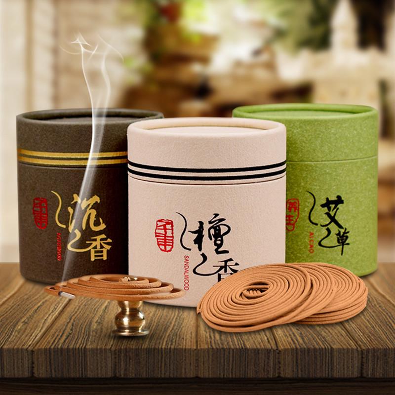 Jinfengxing Natural Sandalwood & Agarwood Indoor Coil Incense for Aromatherapy, Mosquito Repellent, and Odor Removal