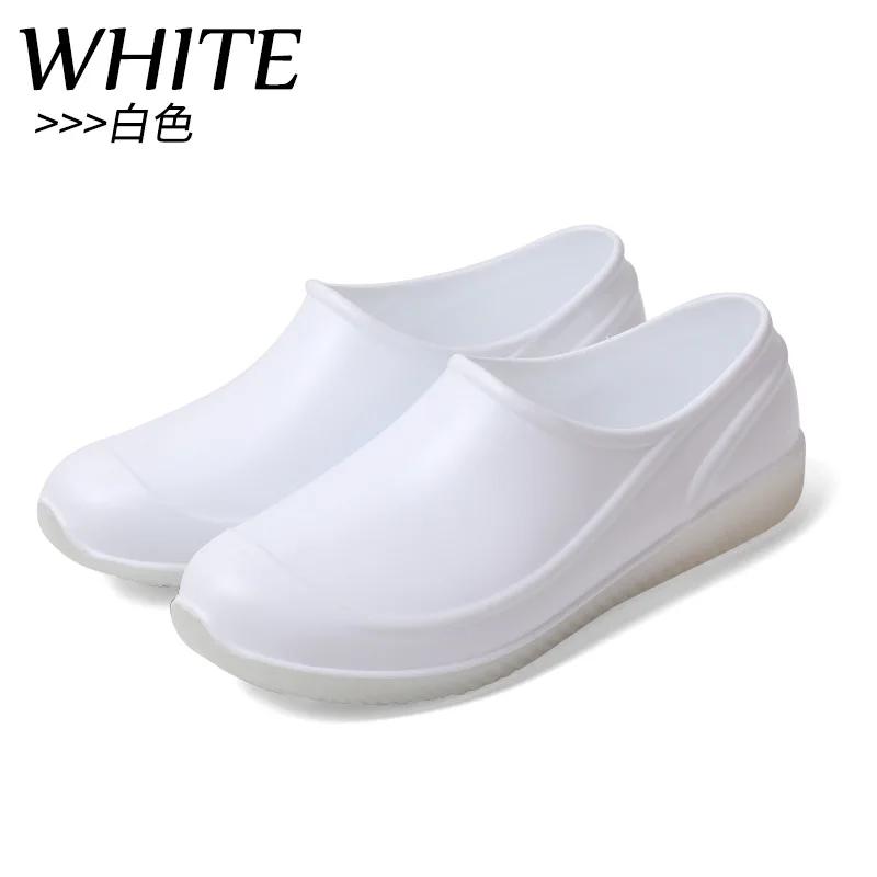 Lover Design Wasserdichte PVC-Halbschuhe Herren Knöchelschuhe Regenstiefel Gummischuhe Einfarbige Fischerstiefel Leuchtende Regenstiefel