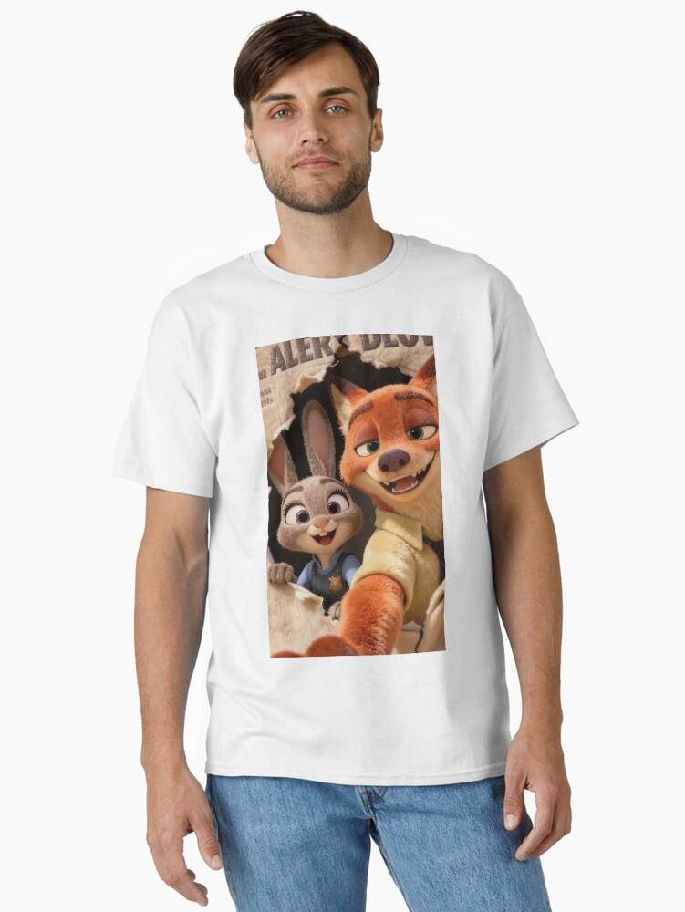 Zootopia Zootopia Fan Art – Judy Hopps & Nick Wilde Cute Duo Illustration Classic T-Shirt