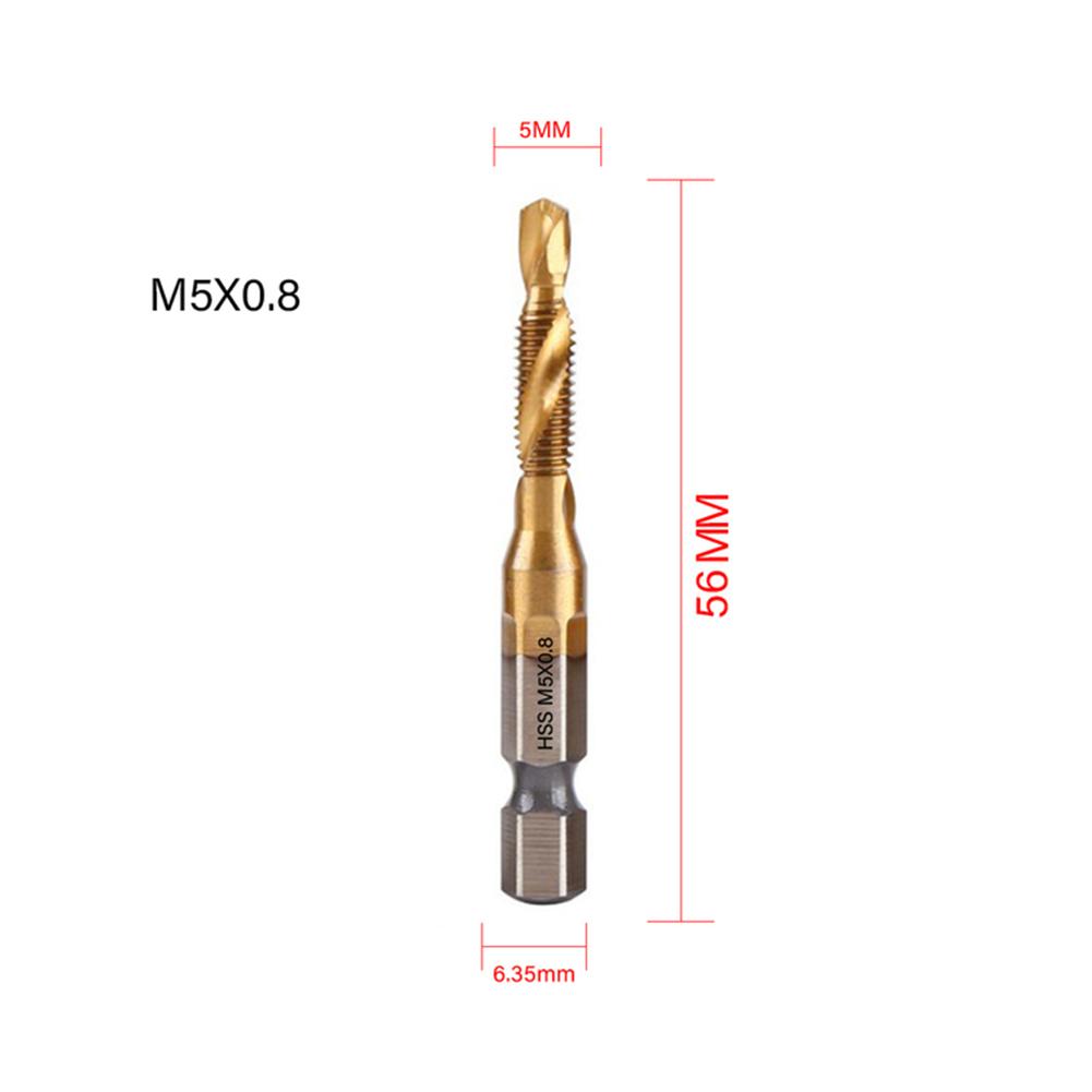 Convenient Hex Shank Threaded Tap Drill Bit for Various Materials