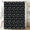 Vintage Floral Shower Curtain Botanical Pattern Bathroom Decor Rustic Farmhouse Linen Fabric Waterproof Curtains