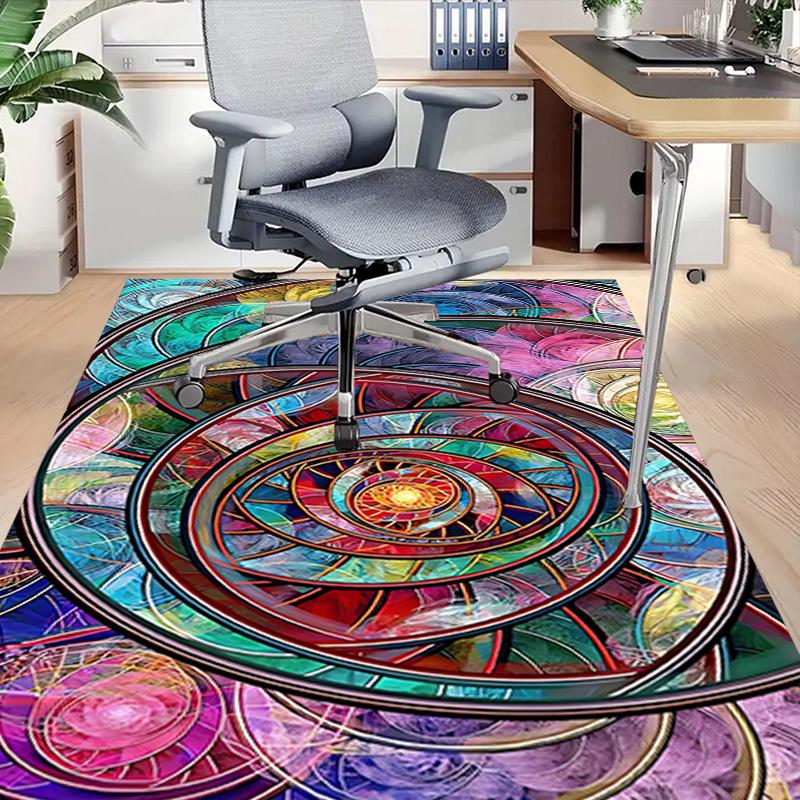 1PC Circles Patterns Extra Large Non Slip Floor carpet, Office, family, bedroom, Studio Large Area Rug Indoor Rugs, Vibrant Colors