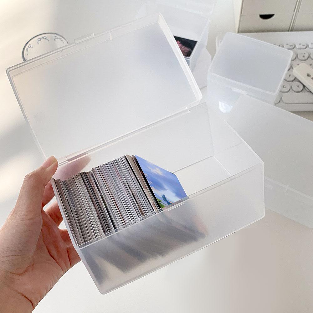 3-inch Small Card Protection Storage Box Desktop Storage Dustproof Box Stationery Material Sorting Box Large Capacity Dustproof