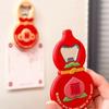 Chinese Style Gourd Refrigerator Magnets Traditional Cartoon Refrigerator Sticker Good Luck Multi-Function Gourd Bottle Opener
