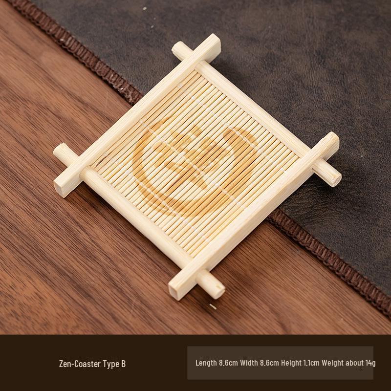 

Подставка под стакан из бамбука и декоративный поднос для чайных чашек