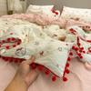 2026 A-Class Skin-Friendly Puff Cotton Bedding Set Soft Duvet Cover Bed Sheet Pillowcases