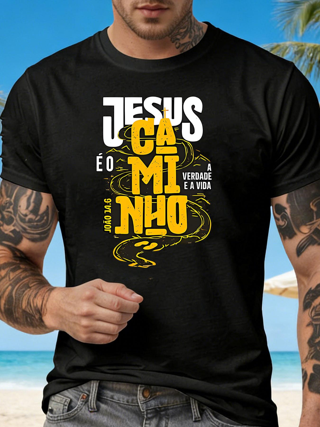 

Men s Portuguese Truth and Life Print T-Shirt - Retro Religious Apparel XXXL