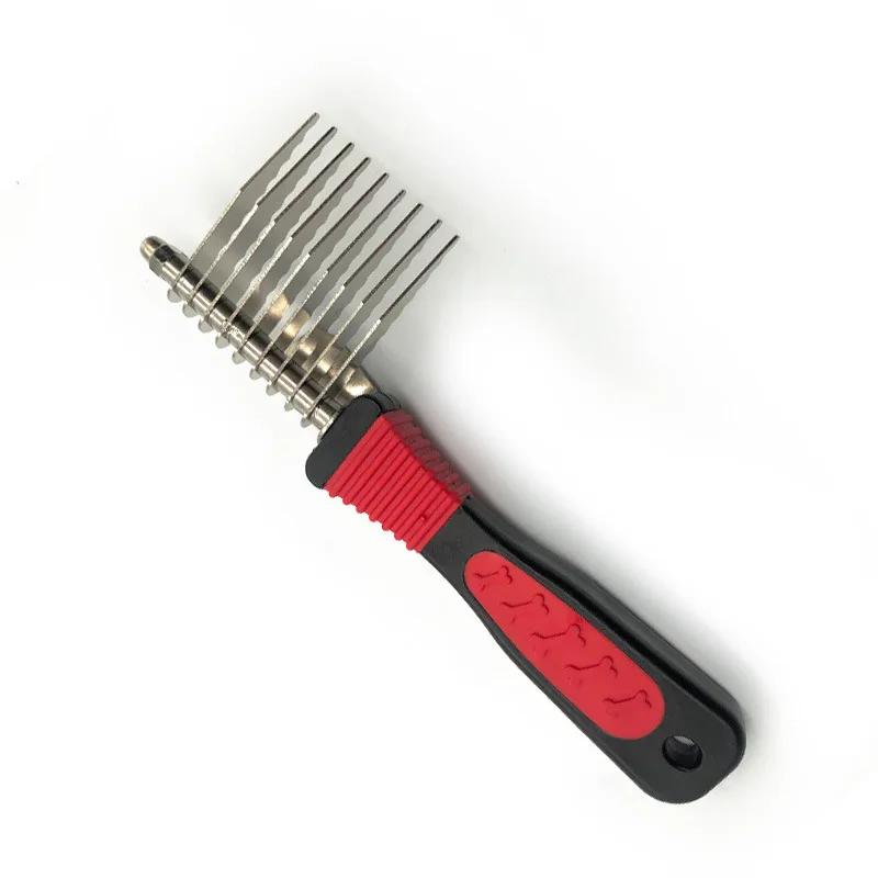 

Расческа для домашних животных с иглами из нержавеющей стали, расческа для удаления шерсти у кошек и собак, косметическая расческа для чистки домашних животных, массажная расческа