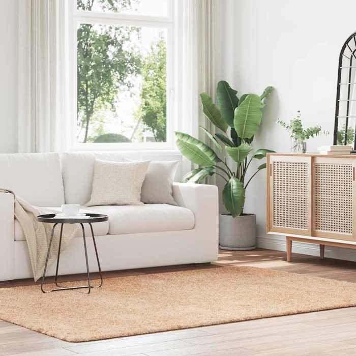 VidaXL Tapis Shaggy à poils longs beige 160x230 cm polyester, tapis, tapis de chambre, tapis moderne, tapis de salon, tapis 4102837