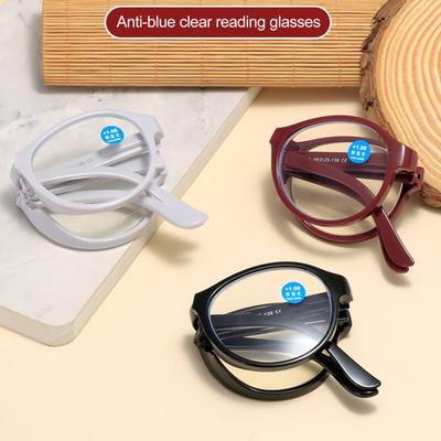 Foldable Reading Glasses with Storage Box Anti-blue Light Presbyopia Glasses for The