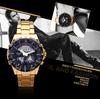 AMST Aimeishi Dual Display Waterproof Quartz Men's Watch - Gold