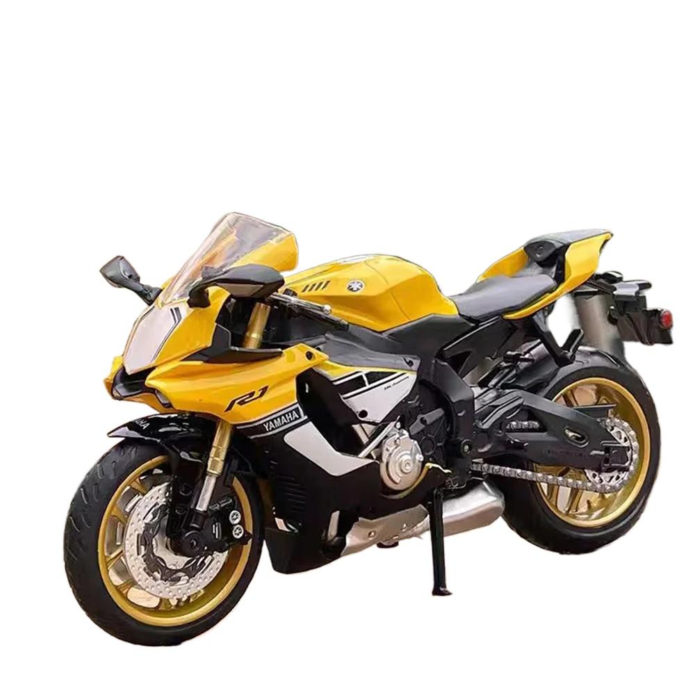 

1/12 Scale Yamaha YZF R1 Metal Diecast Motorcycle Toy Car Model Rubber Tires Wheel Steering Toys Motorcycles Kids Children s Day Gifts жёлтый