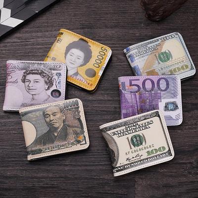 1PC Cute US Dollar Wallet For Men and Women PU Money Bag Novelty Gift Teens Student Purse Women Male Coin Pouch New Short Style