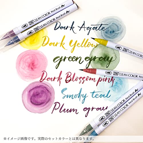 Kuretake ZIG Clean Color Real Brush Pen, 30 Colors, RB-6000AT/30VB
