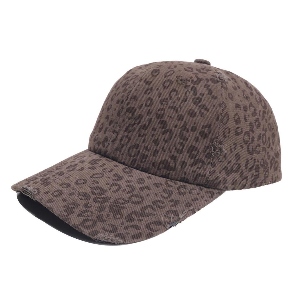 Damen Schirmmütze mit Leopardenmuster - Atmungsaktiv, Sonnenschutz für Outdoor-Reisen