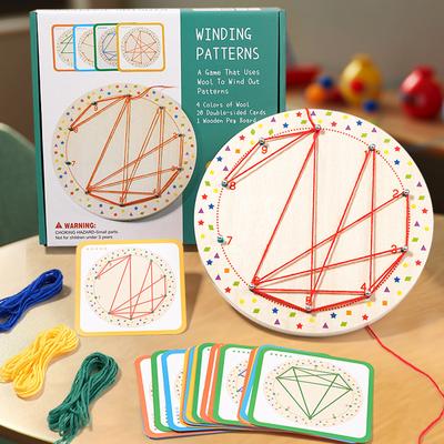 Bambini Nailboard Allacciatura Infilatura Giocattoli Montessori Abilità motorie fini Geometria Forme Giochi da tavolo di abbinamento Pensiero Giocattoli educativi