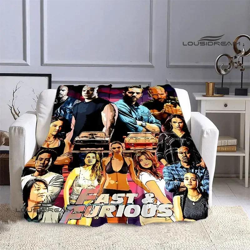 Fast & Furious Printed Blanket Thin Blanket Bed Blanket Flannel Soft and Comfortable Home Travel Blanket Birthday Gift