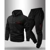 New Men's Pullover Hooded Sweater Printed Logo Letter Loose Sweater Jacket Long Sleeve Trousers Cover