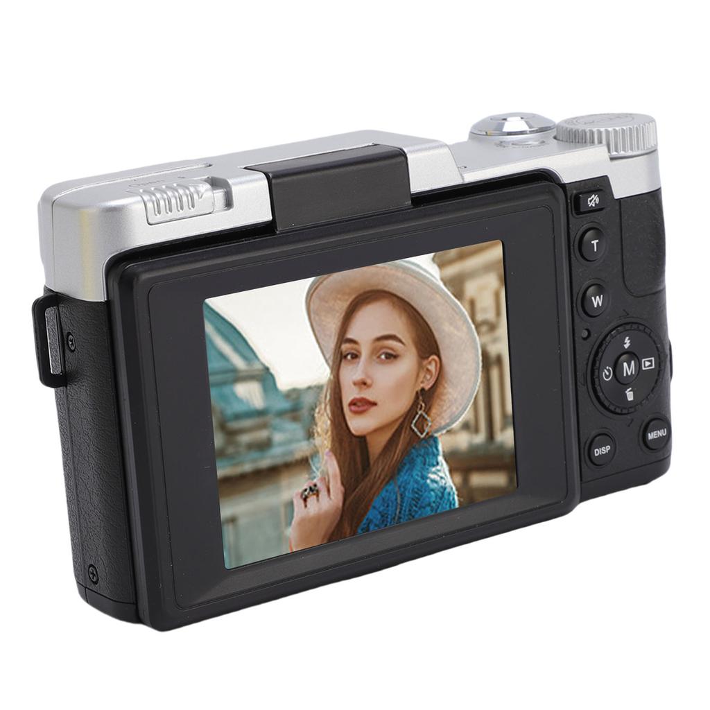 4K Digital Camera Autofocus 64MP Vlog Camera with 2.8 Inch 180 Degree   Screen Travel Camara for Photography