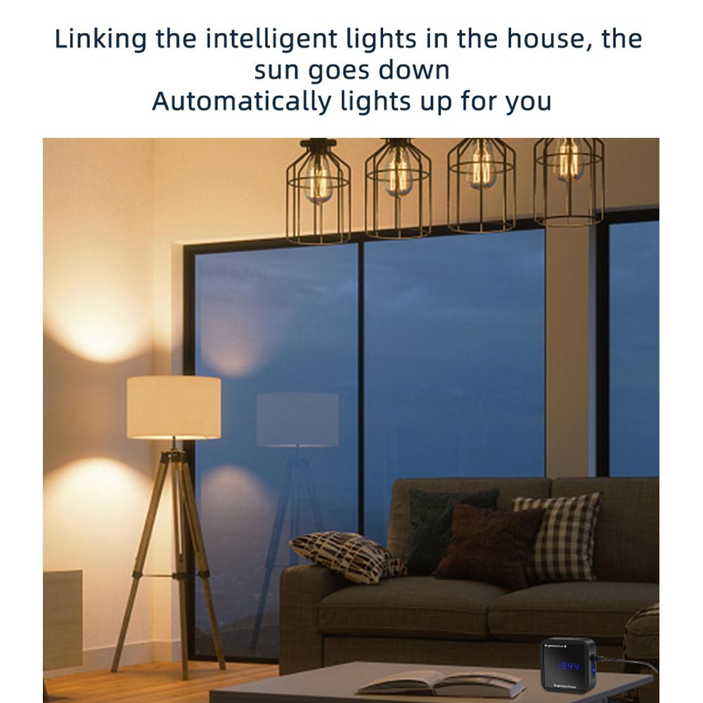 Tuya WIFI Intelligent Light Detector Temperature & Humidity Sensor with LED Display Support APP