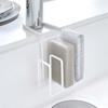 Sink Sponge Holder No Drilling Installation Faucet Sponge Caddy Hanging Organizer for Kitchen And Bathroom Sponge Scouring Pad