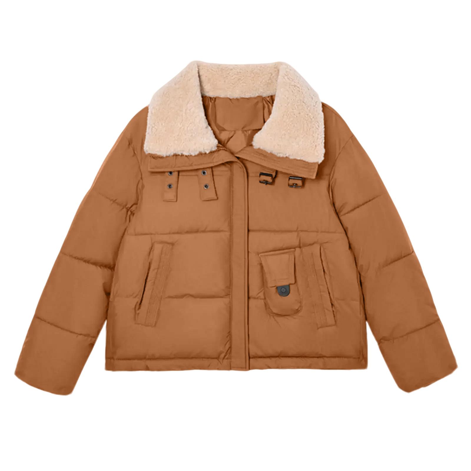 

Женская однотонная модная теплая хлопковая куртка с воротником и длинными рукавами XXL жёлтый