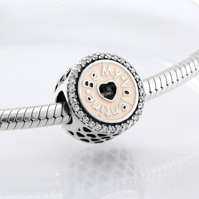 Perles fines en argent sterling 925 de forme ronde La famille est là où l'amour grandit Perles fines à faire soi-même adaptées aux bracelets à breloques originaux Fabrication de bijoux