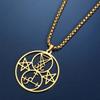 Pečeť Lilith Řetízkový náhrdelník z nerezové oceli Módní Šalamounův amulet Přívěsek náhrdelník pro ženy Muži Židovské šperky Dárek