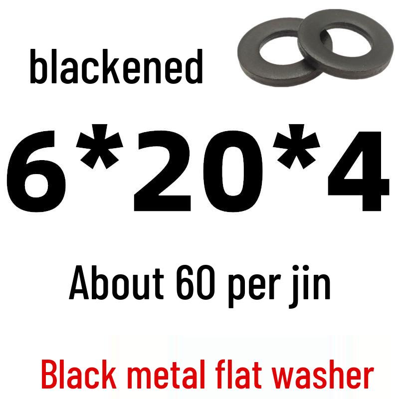 Thickened Black Iron Flat Washer for Screws, Non-standard Round Design