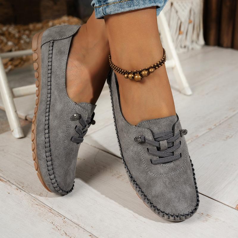 Women's Single Shoes, Outdoor Casual Walking Shoes, Leather Loafers, Mother's Shoes
