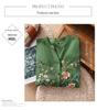 Embroidered Patchwork Cardigan - New Chinese Style Button-Up Shirt
