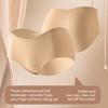 Female Spring and Summer Antibacterial Crotch 7A Mulberry Silk Sports Yoga Ice Silk Without Trace Middle Waist Triangle Briefs