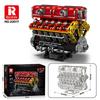 Non-Toxic 4719Pcs V12 Engine Model Building Blocks Technology Bricks Kit With Display Stand Adult Gift Children'S Educational Diy Toys