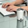 Automatic Stirring Mug with Magnetic Stirrer and Digital Temperature Display Stainless Steel Inner Cup for Hot Beverage Mixing and Heating
