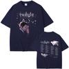 Twilight im Konzert T-Shirts Robert Pattinson Bella und Edward Cullen Grafik-T-Shirt Unisex Damen Freizeit Baumwolle Vintage T-Shirts
