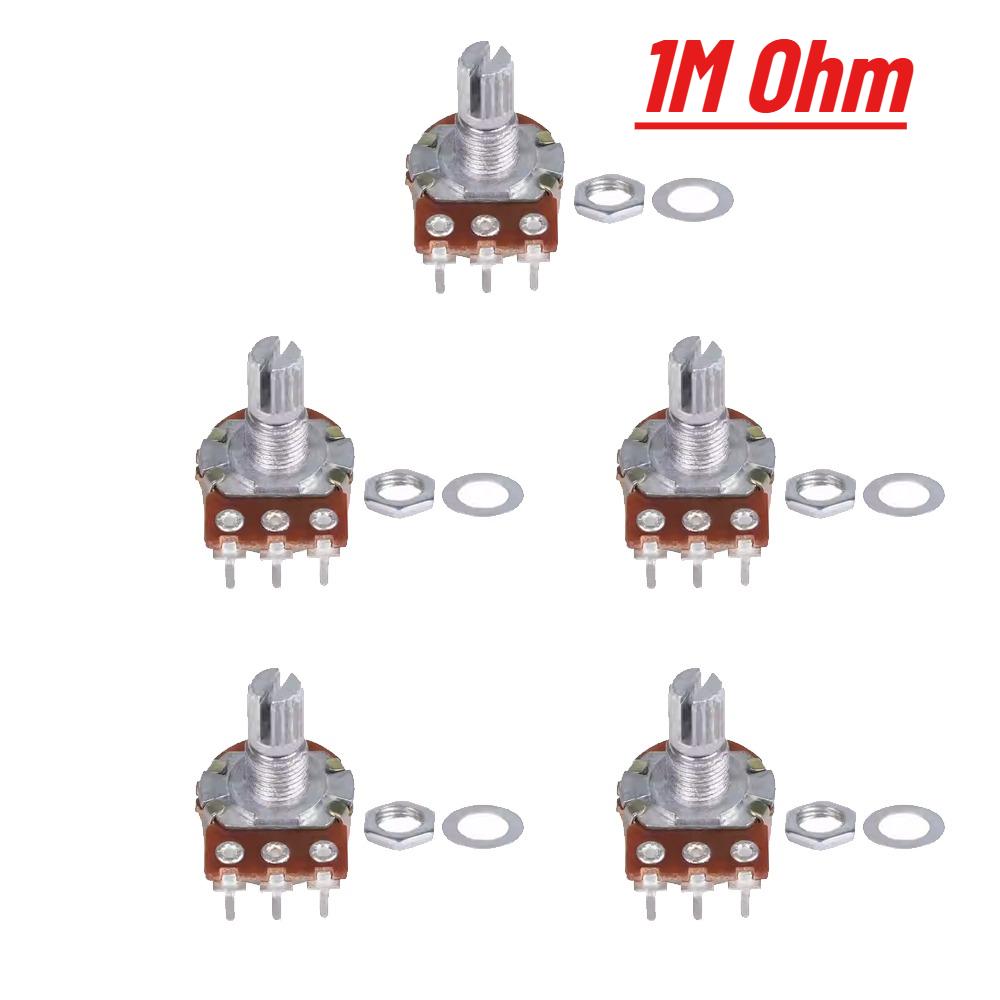15mm 3pin WH148 Linear Taper Rotary Potentiometer Resistor 1K 2K 5K 10K 20K 50K 100K 250K 1M Ohm Kit With Nuts And Washers