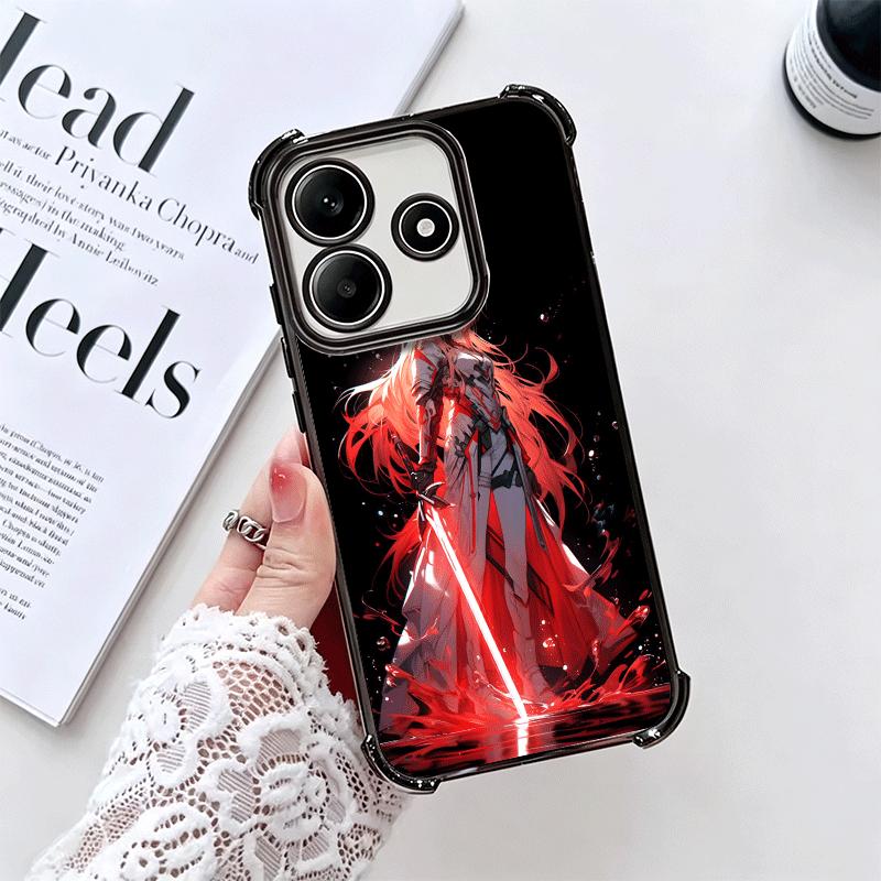 Sword Art Online Yuuki Asuna Soft Phone Case For Xiaomi Redmi Note 14 15 Pro Plus 13 12 11S 11T 5G 10 9S 9 Plating Anti-Fall Fun