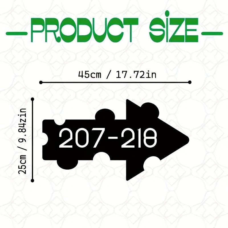 Custom Metal Number Sign Outdoor Address Arrow Decor Wall Art
