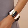 Geometric Exaggerated Bracelet Wide Retro Hand Ring Simple Wide Chunky Bangles  Summer