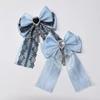Multi-Color Fashion Bow Lace Chain Lolita Double Hair Clip