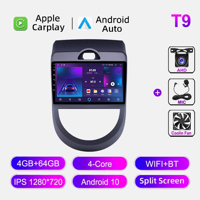 4G WIFI Android Car Radio For KIA Soul 2008-2011 Multimedia Video Player Navigaion GPS Carplay Auto Head Unit Stereo 8+128GB