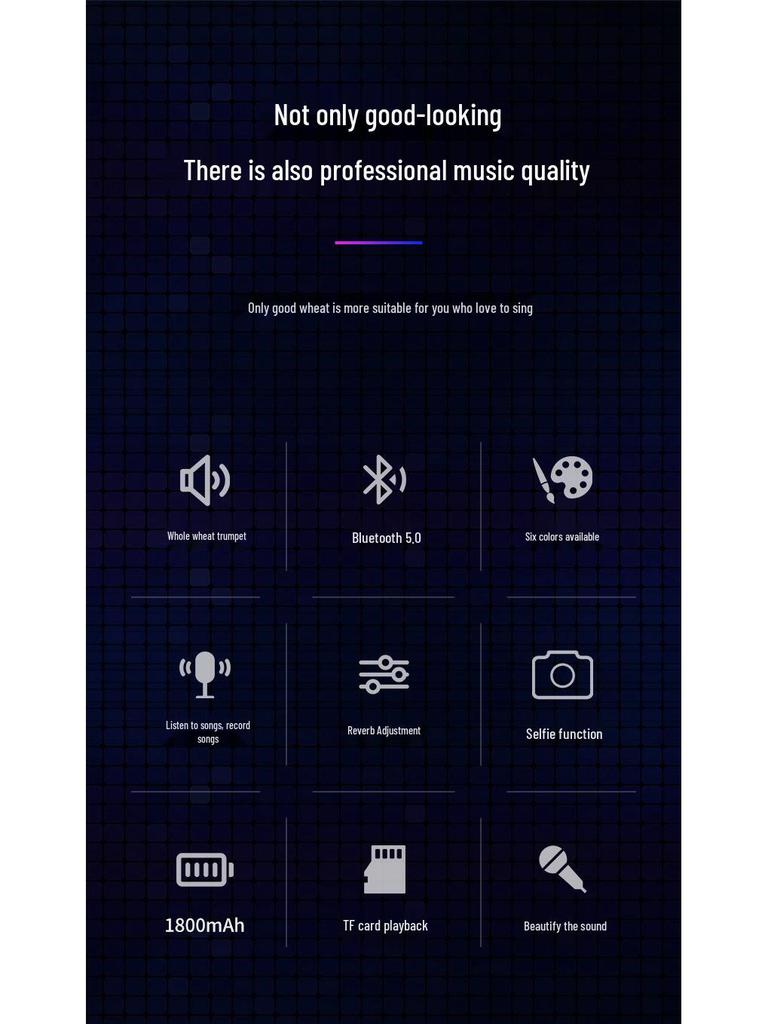 WS858 Wireless Bluetooth Karaoke Microphone: All-in-one Speaker & Singing Toy for Kids.