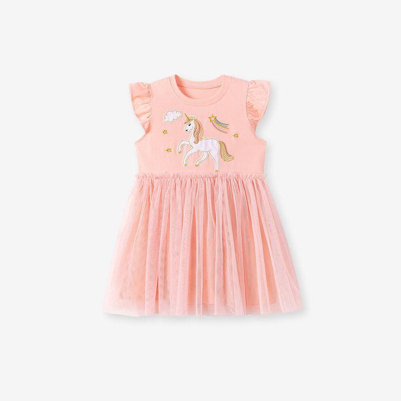 Little Maven Girls  Short-Sleeved Mesh Skirt, Summer Cute Baby Princess Skirt, Cartoon Kidsren s Skirt S 3261 2Y (90cm)