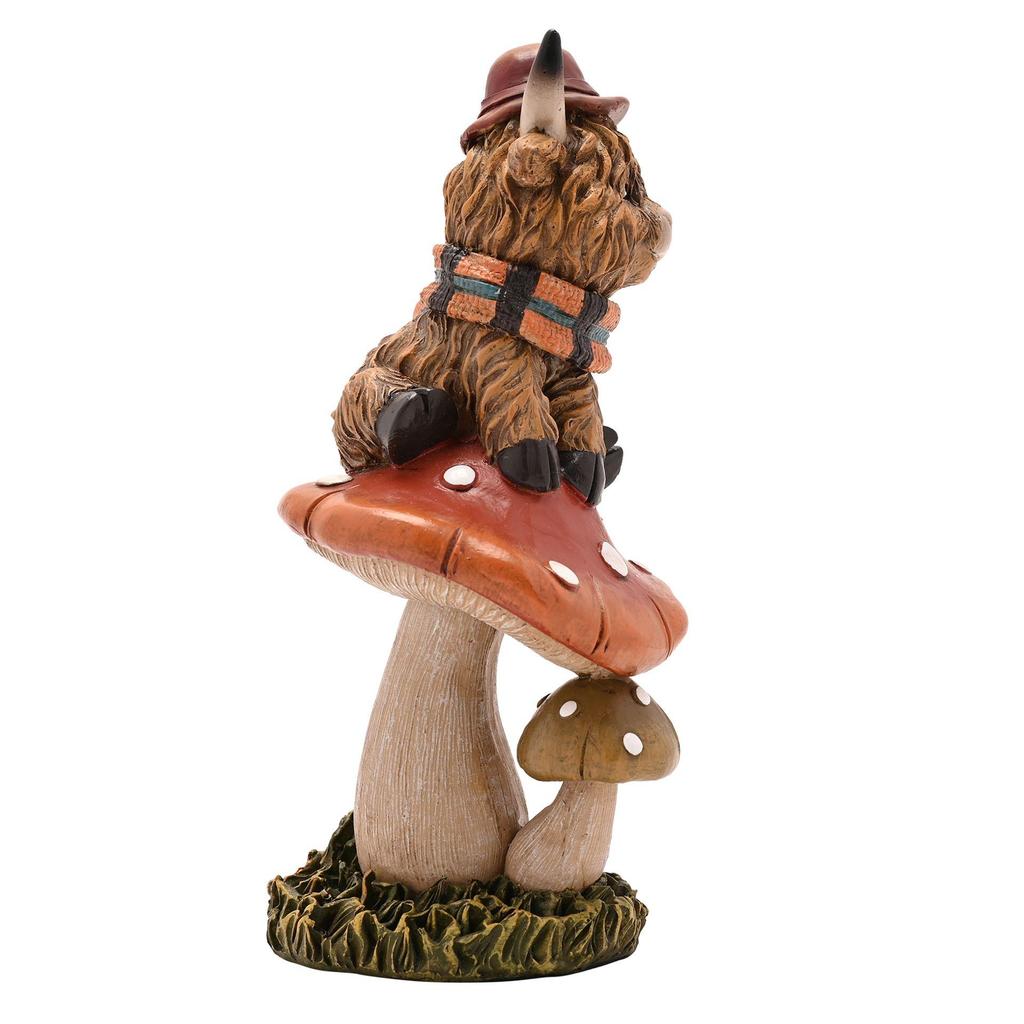 Country Living Highland Cow on Mushroom