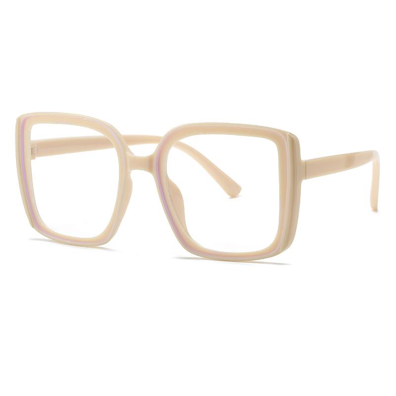 Oversized Frame Black Thick Frame Black Frame Glasses Men'S And Women'S Versatile Plain Artifact Anti-Blue Flat Mirror Fashion Trend