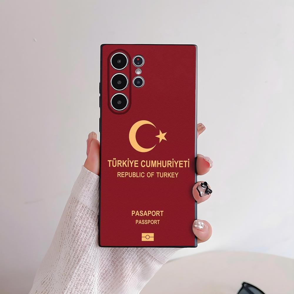 Türkei Flagge Reisepass Handyhülle Für Samsung S Serie S21 S22 S23 S24 S25 FE Plus Ultra TPU Weich Hautfreundliche Hülle