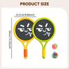 Racket Paddles, Bouncy Balls, Game Set, Outdoor Games, Lightweight, 2 Rackets, Sports for And
